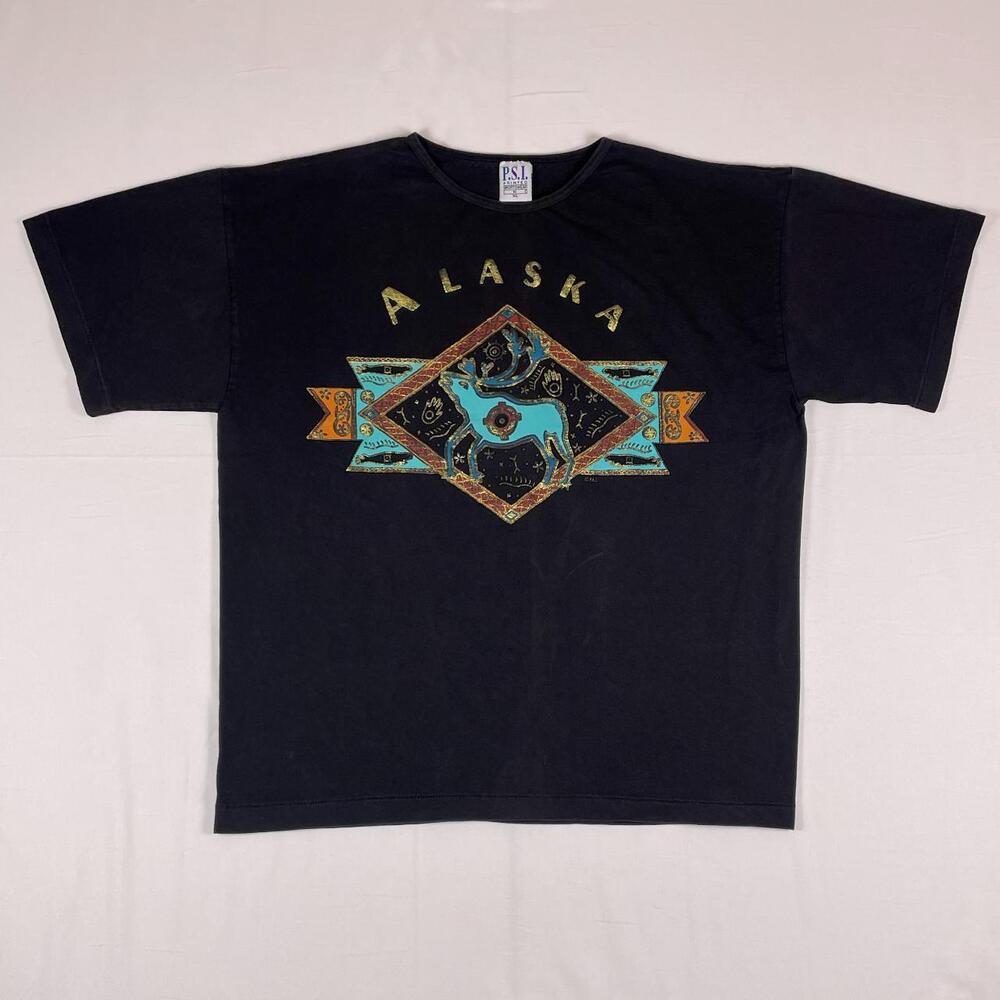 Vintage 90s Alaska Souvenir Single Stitch Tee | P